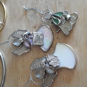 Bundle of 3 Stained Glass Angel Ornaments P103